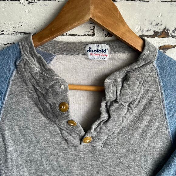 Vintage 70’s-80’s Henley Ragland Single Stitch Shirt Size Medium 16x24 - Picture 3 of 8